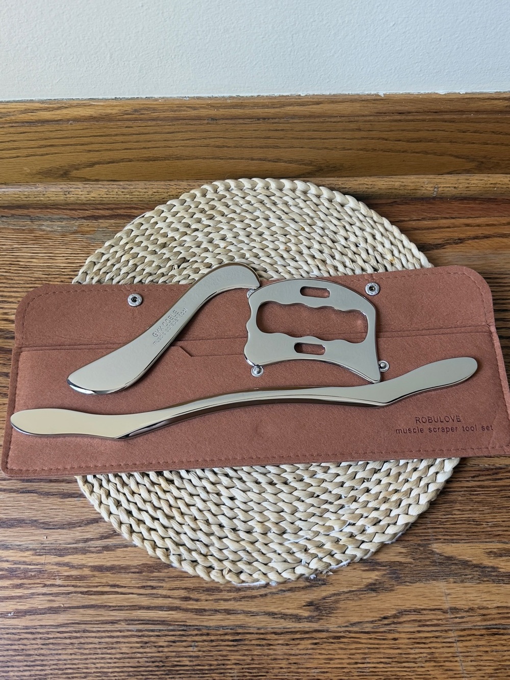 Muscle Scraper Tool Set of 3 in Silver